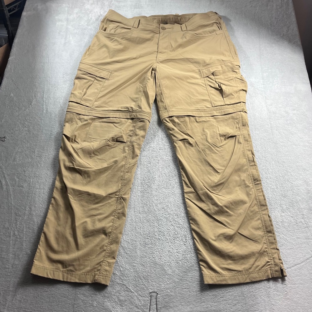 REI Co-op Sahara Convertible Cargo Hiking Pants Mens 42x34 Tan Khaki